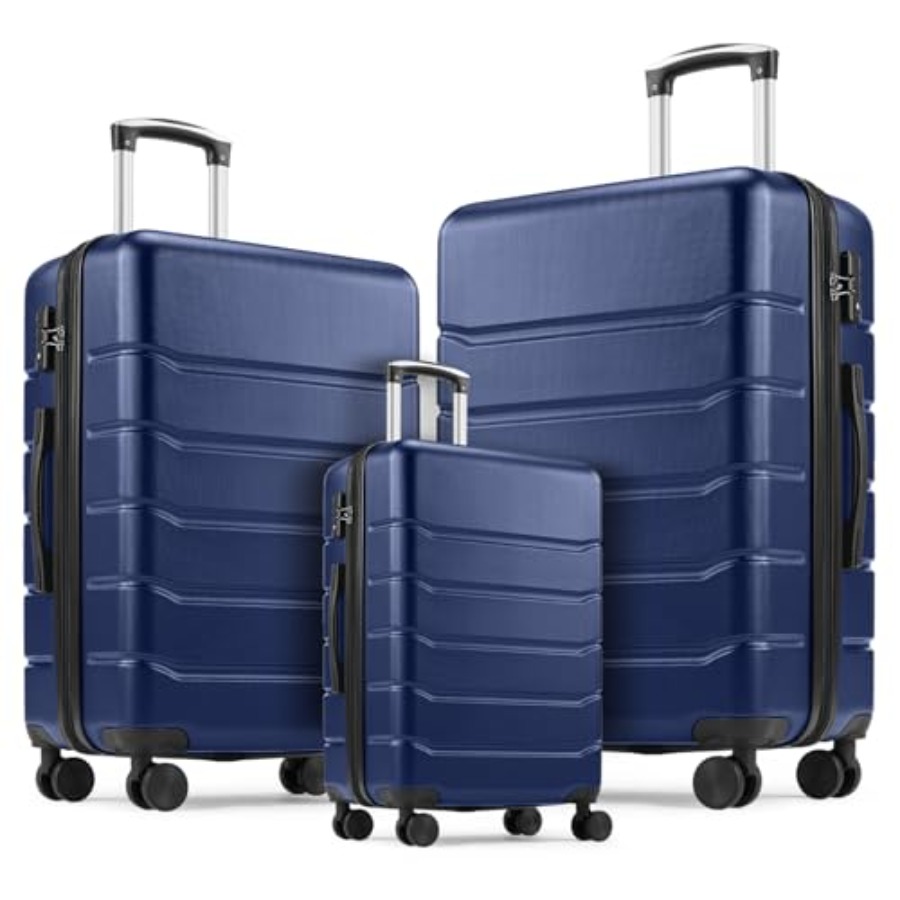 Expandable Hard Shell Luggage Set - Set Koper 3 Buah untuk Perjalanan:
