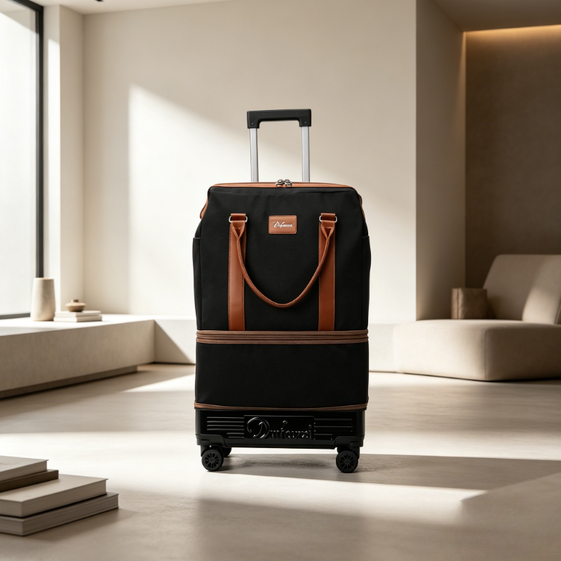 Foldable Rolling Luggage Bag - Tas Duffel Beroda Lipat, Tas Travel
