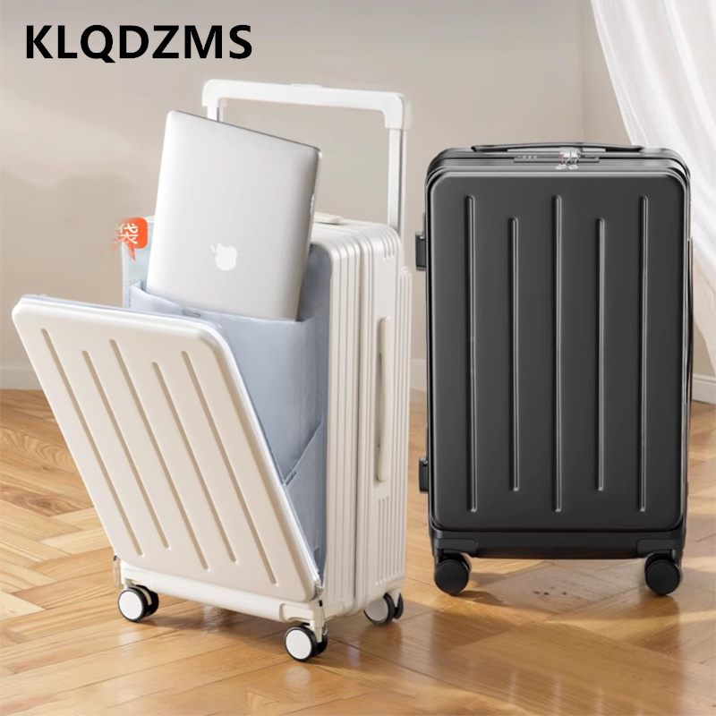 Front Opening Laptop Luggage 24 Inch - KLQDZMS Koper Berkualitas Tinggi dengan Bukaan