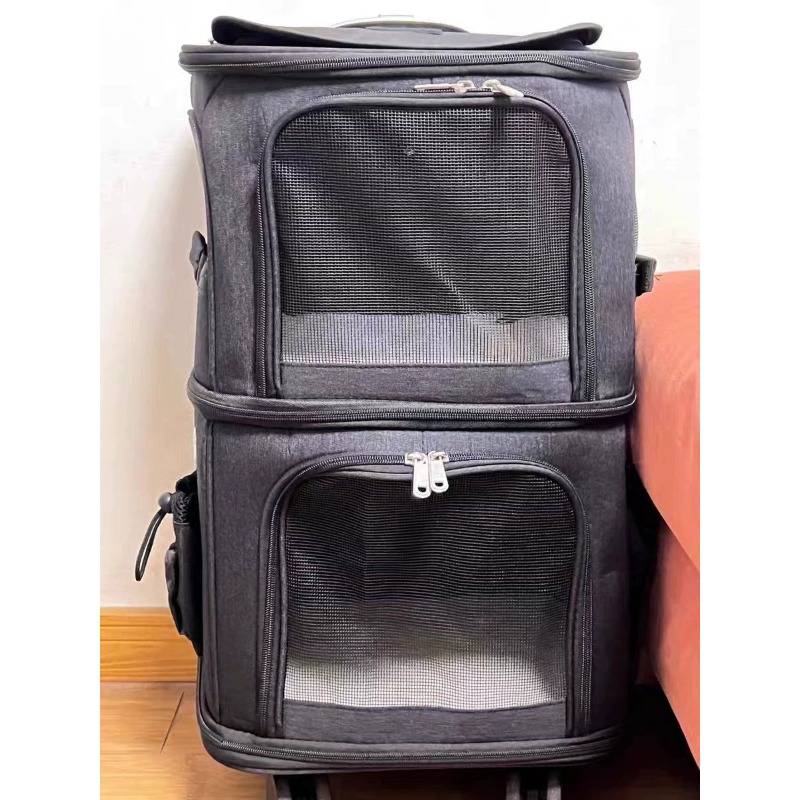 Foldable Rolling Luggage Bag - Tas Jinjing Hewan Peliharaan Hanbang Double