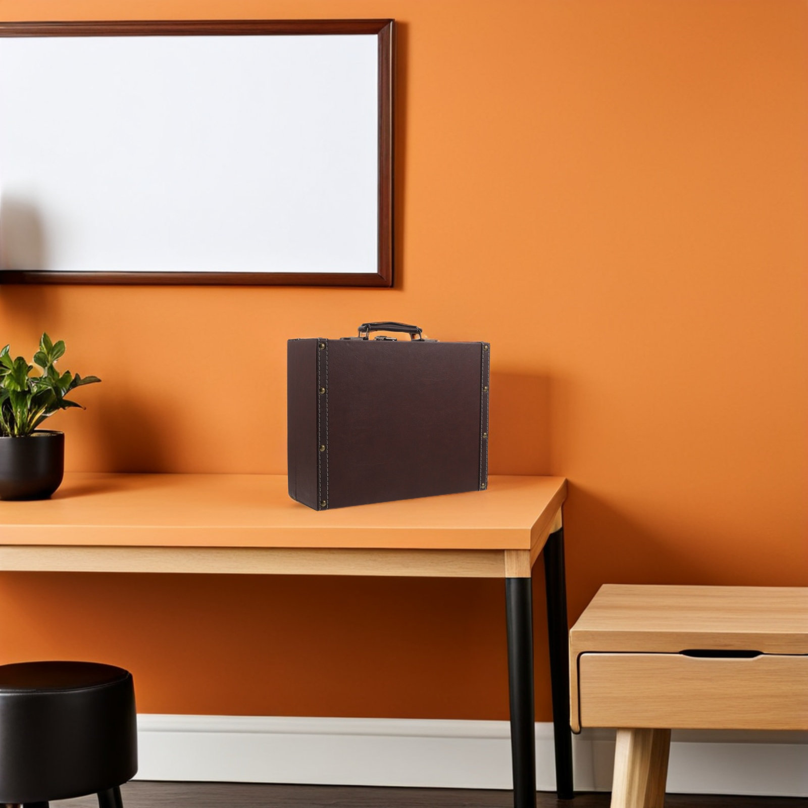 Retro Vintage Trunk Suitcase - Koper Vintage Properti Retro Peti Kayu