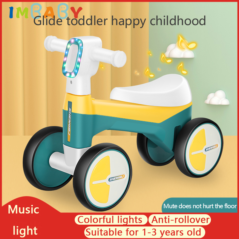 Kids Ride On Suitcase Scooter - Sepeda Keseimbangan Musik Bayi Tanpa Pedal
