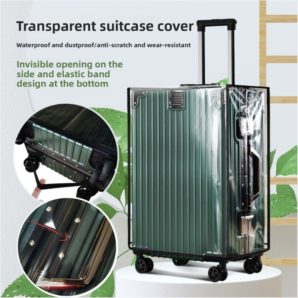 Luggage Protective Cover Transparent - Penutup Bagasi Perjalanan 18-30 Inci Penutup