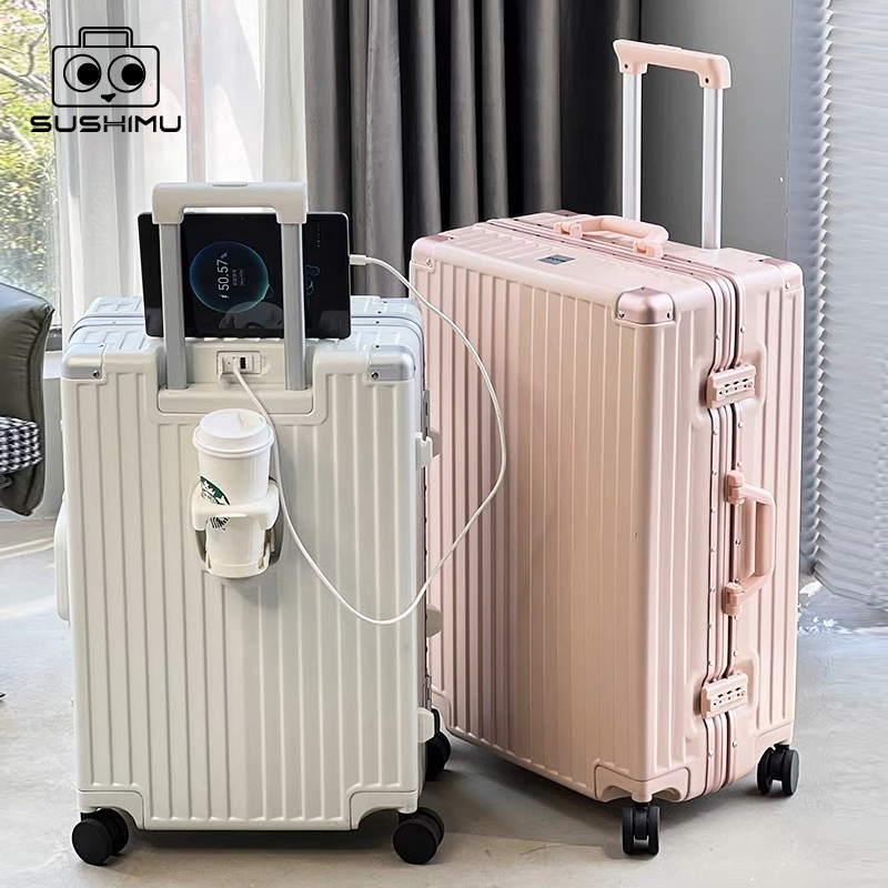 Spinner Wheel Rolling Suitcase 20 Inch - SUSHIMU koper bawa koper berpergian, dengan
