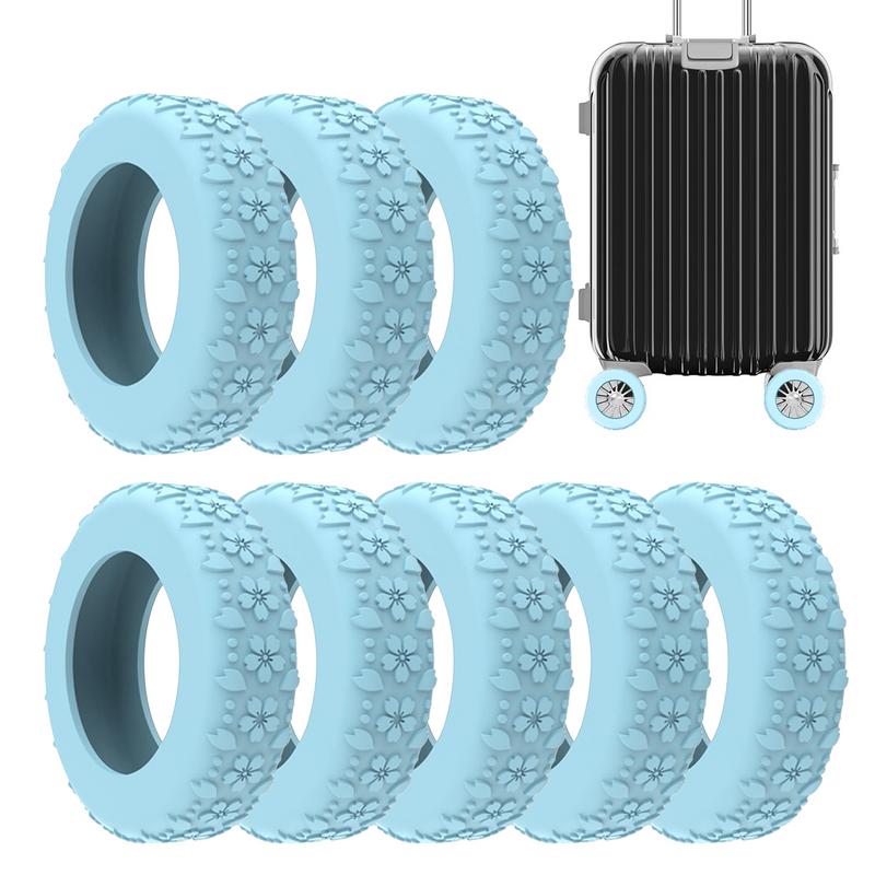 Waterproof Suitcase Cover Protector - Pelindung Roda bagasi 8X silikon, pelindung