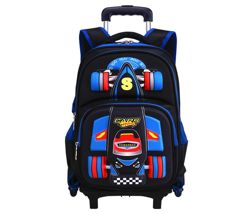 Foldable Rolling Luggage Bag - Ransel Sekolah Anak-anak Tas Koper Troli