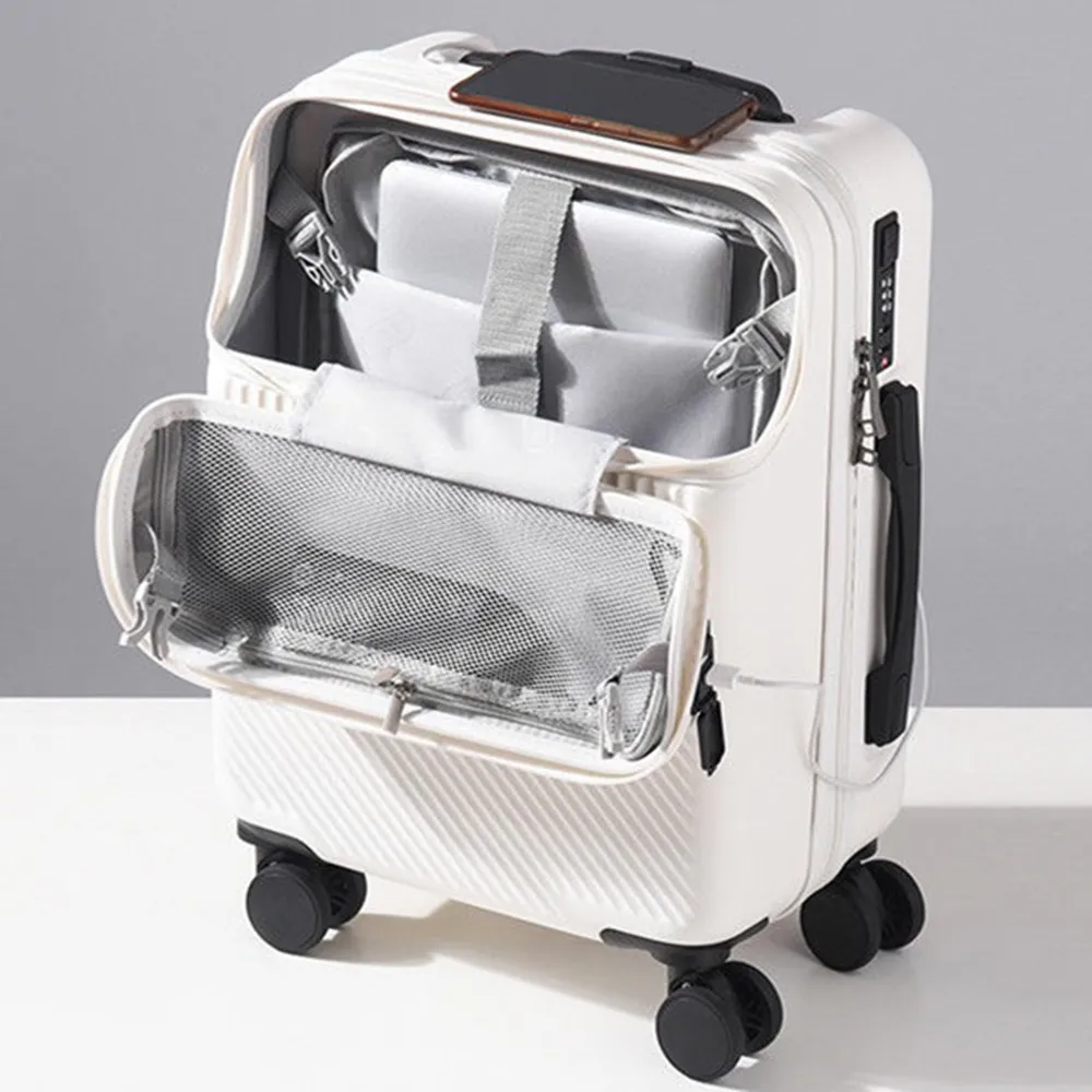 Front Opening Laptop Luggage 24 Inch - Tas Koper Trolley Bukaan Depan, Koper