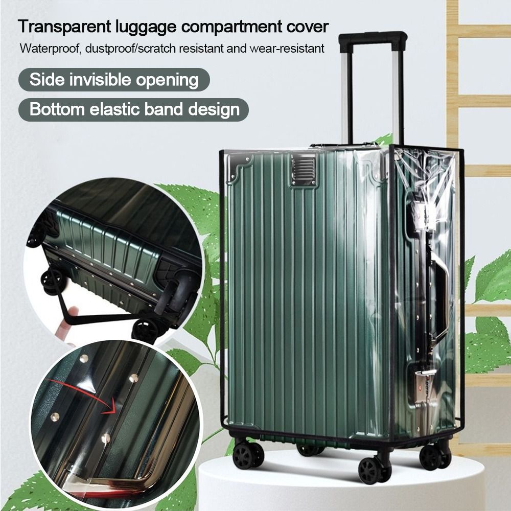 Waterproof Suitcase Cover Protector - Penutup Pelindung Koper Transparan Penuh Tahan