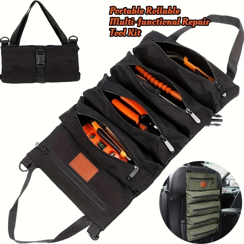 Foldable Rolling Luggage Bag - 1 Buah Tas Alat Gulung Kanvas