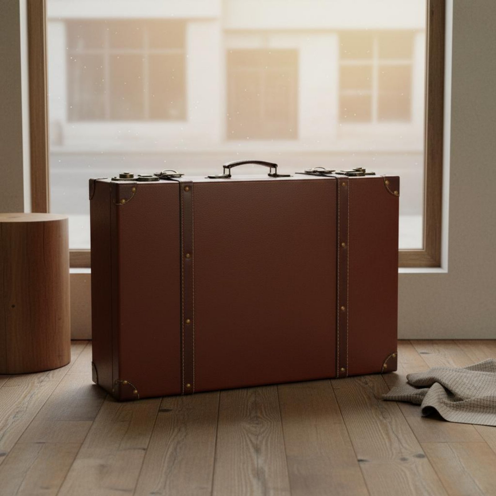 Retro Vintage Trunk Suitcase - 3 Buah Set Koper Vintage Properti