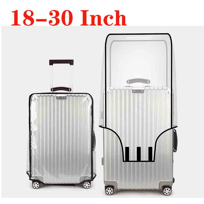 Waterproof Suitcase Cover Protector - Pelindung koper beroda PVC, penutup koper
