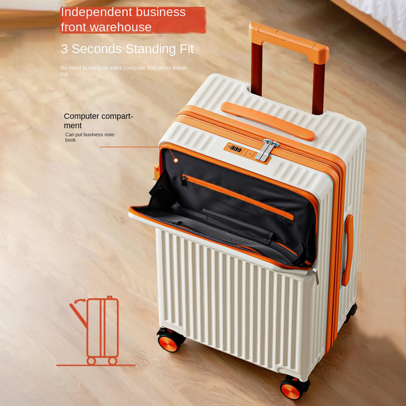 Front Opening Laptop Luggage 24 Inch - Tas Koper Perjalanan Stylish 20 24