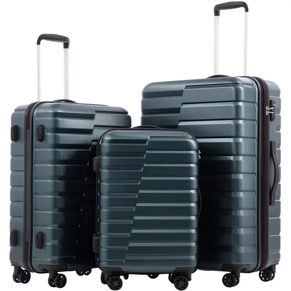 Expandable Hard Shell Luggage Set - Set Koper Spinner Cangkang Keras 3-Potong,