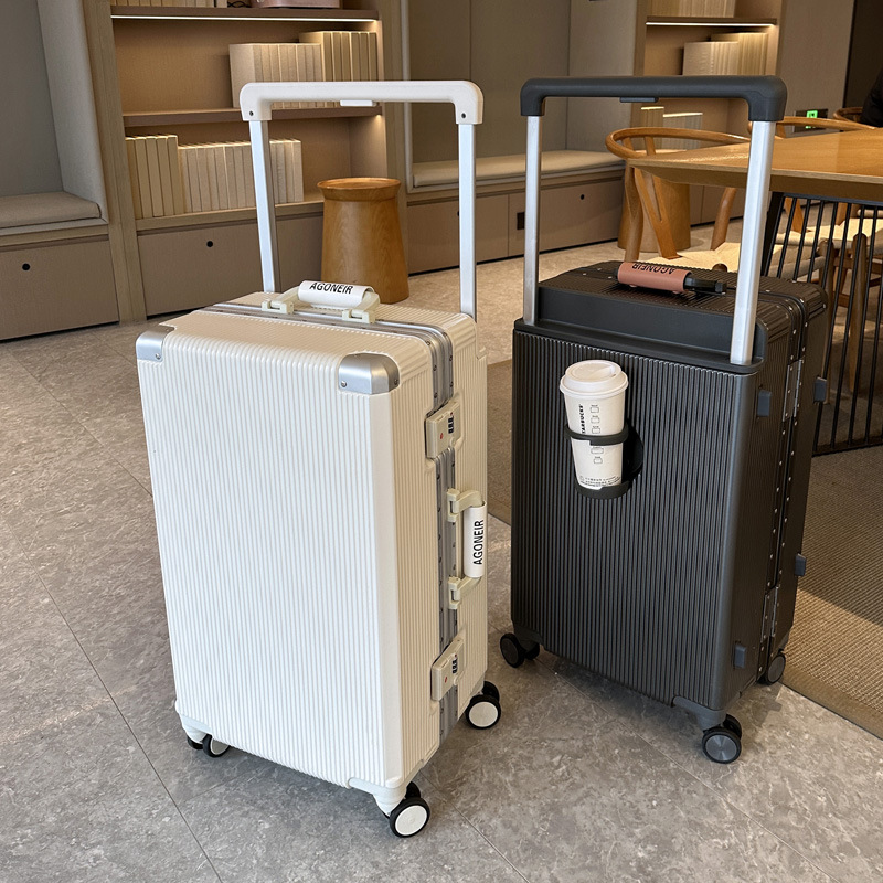 Aluminum Frame Carry On Luggage - Koper Travel Pegangan Lebar 20