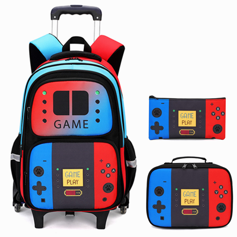 Foldable Rolling Luggage Bag - 3PCS Tas Ransel Roda untuk Anak