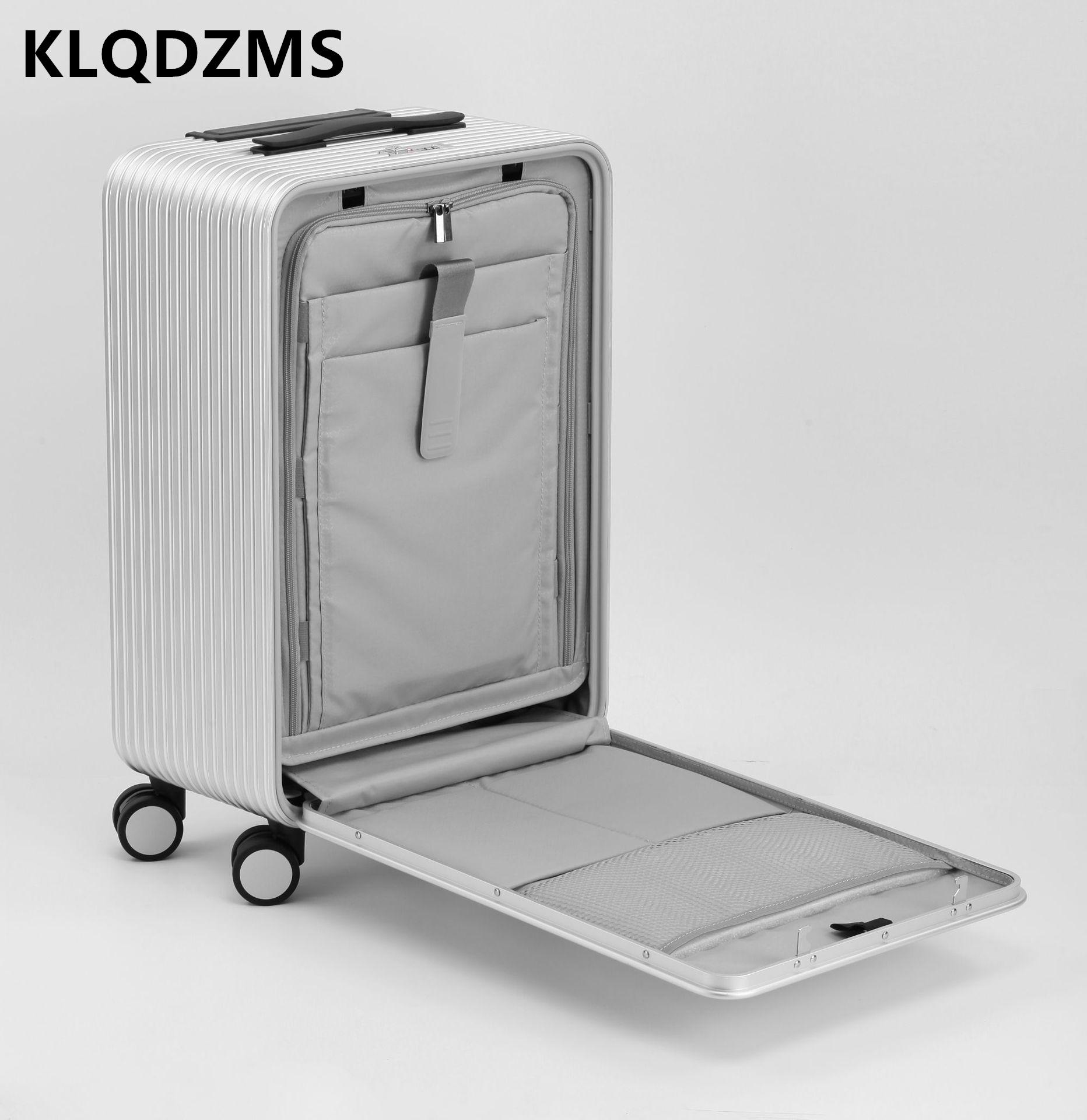 Front Opening Laptop Luggage 24 Inch - KLQDZMS Bagasi Semua Aluminium Magnesium Alloy