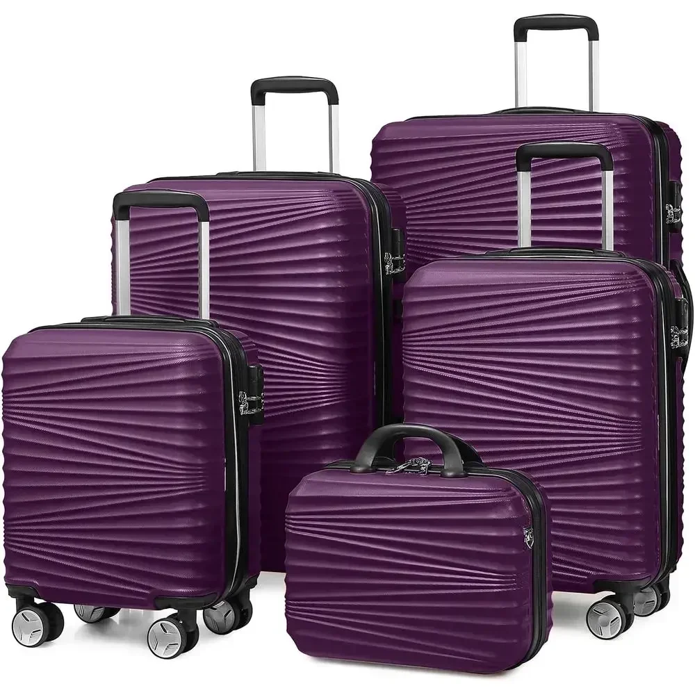 Expandable Hard Shell Luggage Set - Set Koper 5-Piece dengan Cangkang Keras