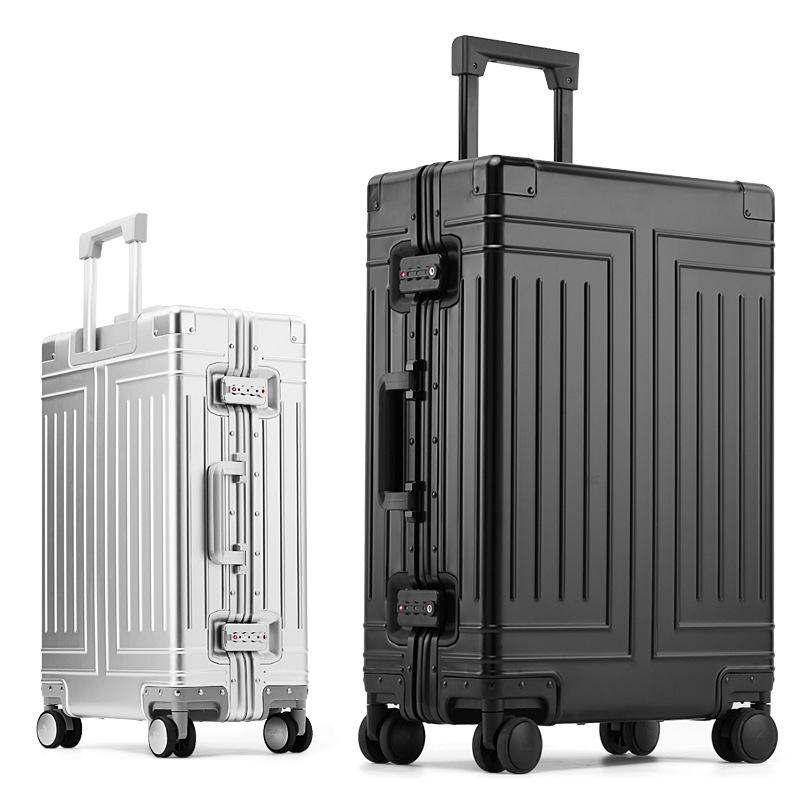 Spinner Wheel Rolling Suitcase 20 Inch - Koper Aluminium 20/24/26/28 Inci, Koper Troli