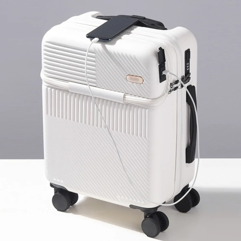 Front Opening Laptop Luggage 24 Inch - Casing Troli Tutup Terbuka Depan Koper