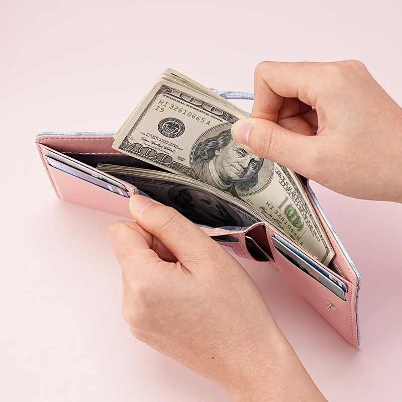 Dompet Ritsleting Tiga Lipat d - Wallets ulasan dan harga