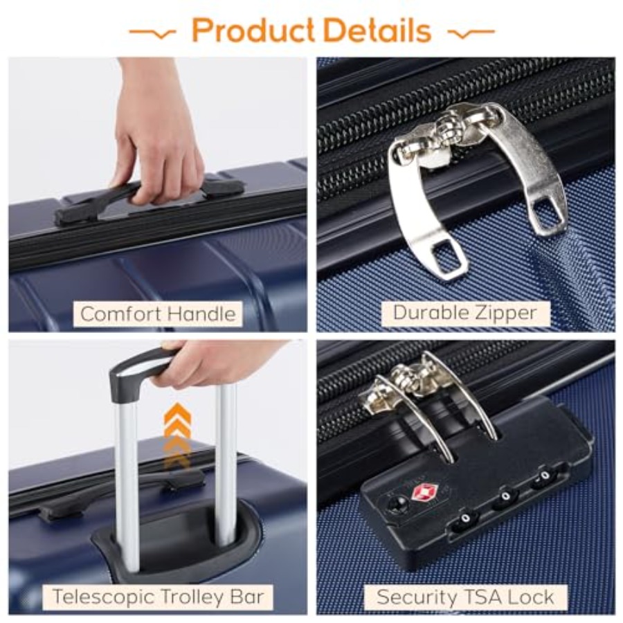 Set Koper 3 Buah untuk Perjala - Expandable Hard Shell Luggage Set ulasan dan harga