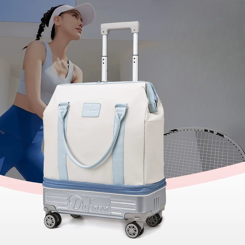 Tas Duffel Beroda Lipat, Tas T - Foldable Rolling Luggage Bag ulasan dan harga
