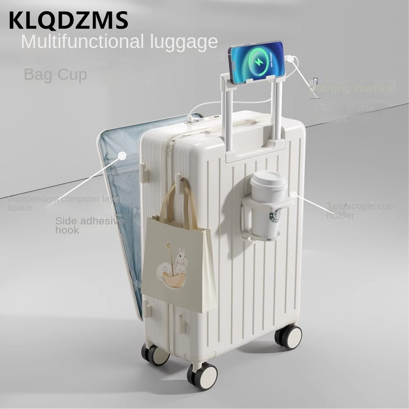 KLQDZMS Koper Berkualitas Ting - Front Opening Laptop Luggage 24 Inch ulasan dan harga