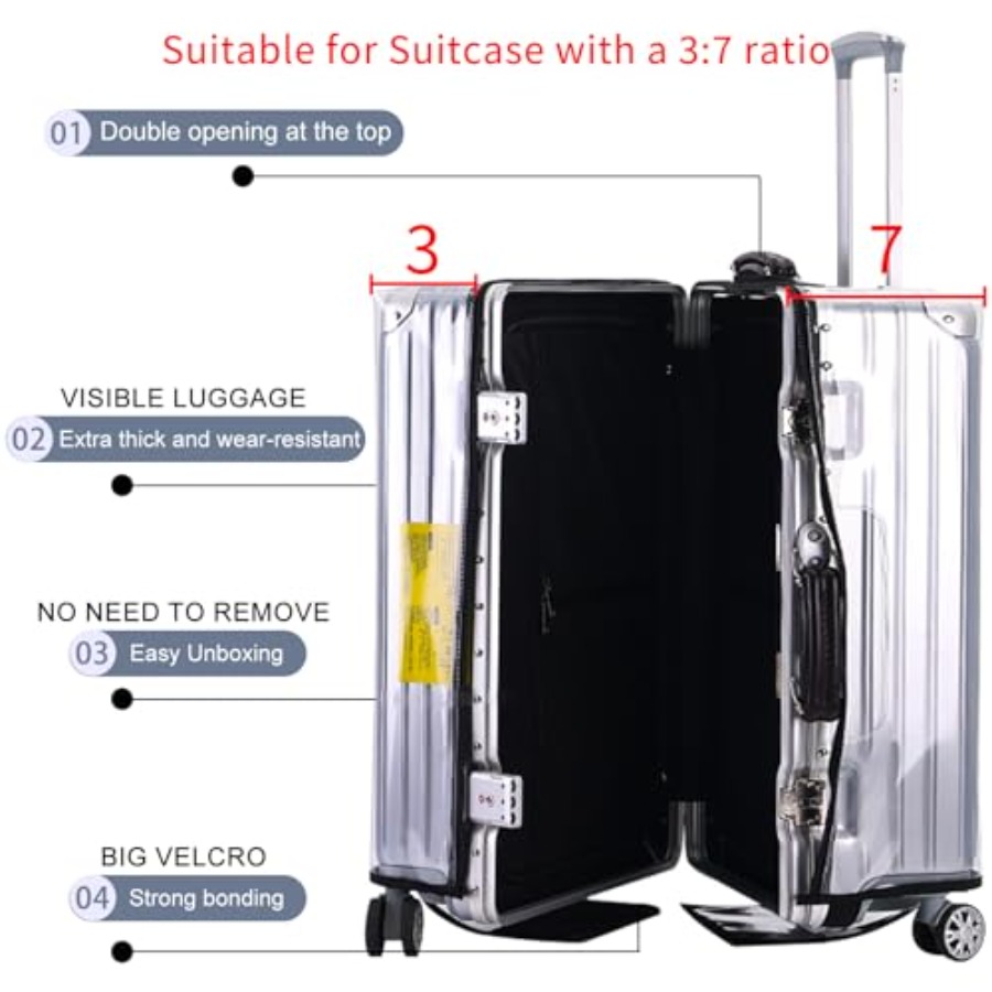 Veki Clear Suitcase Cover PVC  - Luggage Protective Cover Transparent ulasan dan harga