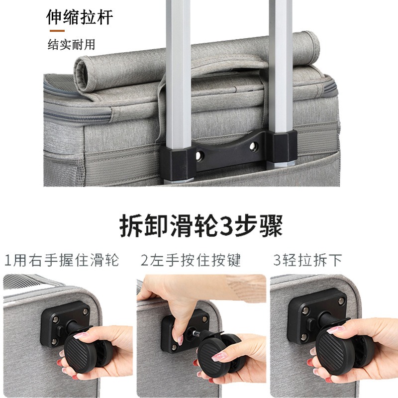 Tas Jinjing Hewan Peliharaan H - Foldable Rolling Luggage Bag ulasan dan harga
