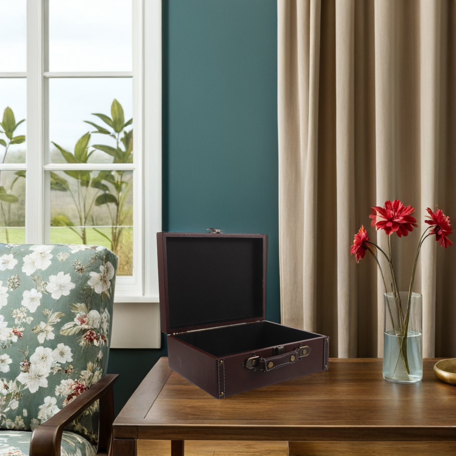 Koper Vintage Properti Retro P - Retro Vintage Trunk Suitcase ulasan dan harga