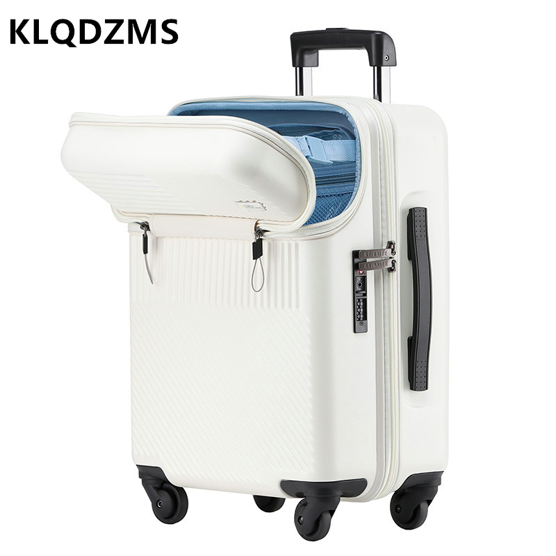 KLQDZMS 20Inch24Inch Koper Ber - Front Opening Laptop Luggage 24 Inch ulasan dan harga