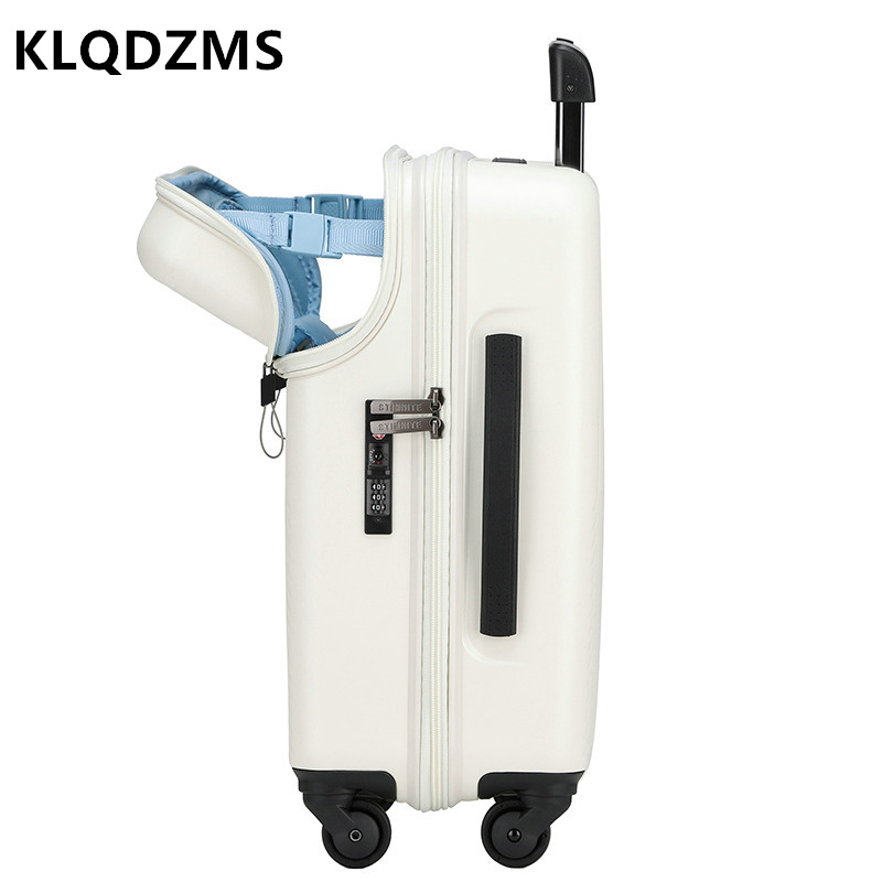 KLQDZMS 20Inch24Inch Koper Ber - Front Opening Laptop Luggage 24 Inch ulasan dan harga