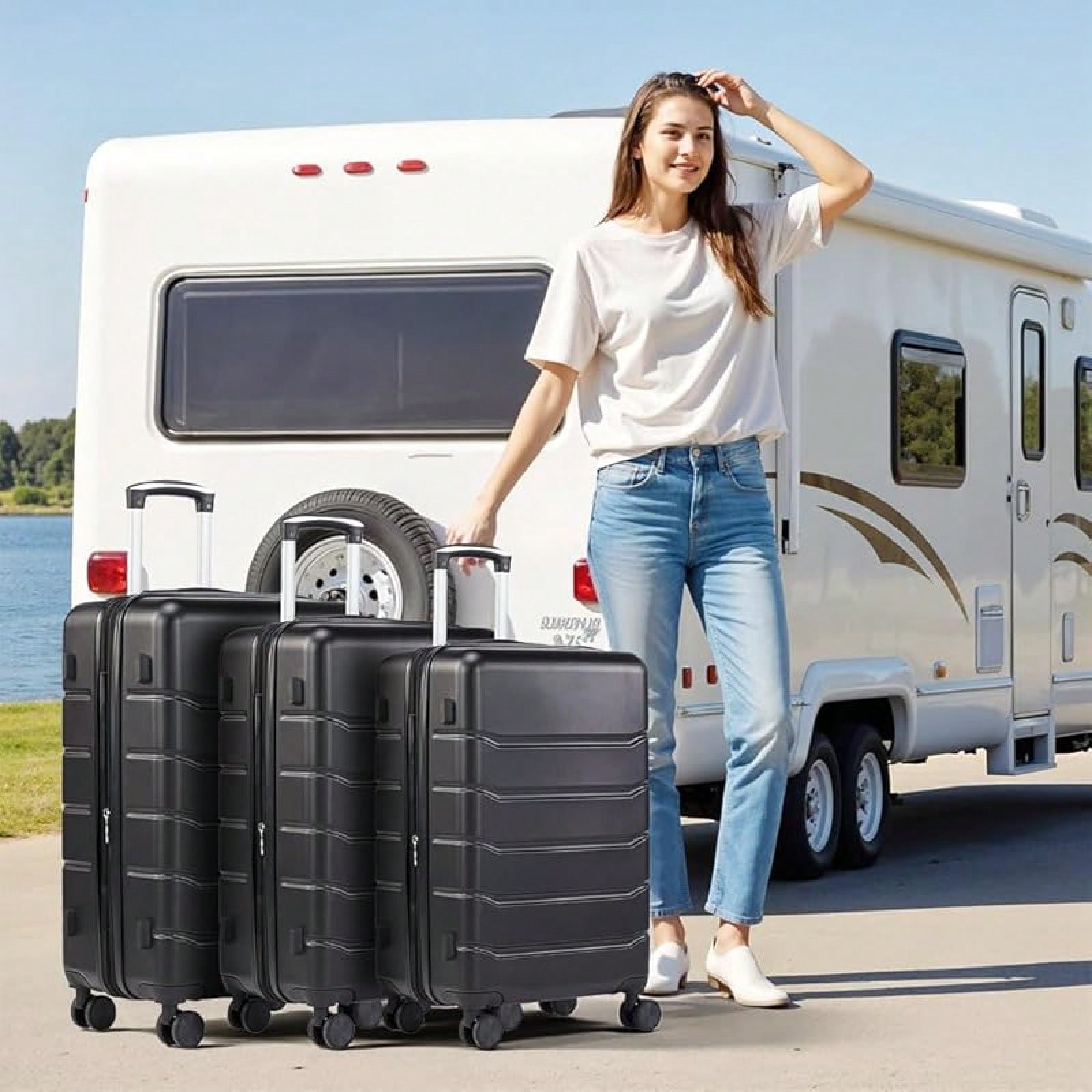 Set Koper 3-Potong, Koper Kabi - Expandable Hard Shell Luggage Set ulasan dan harga