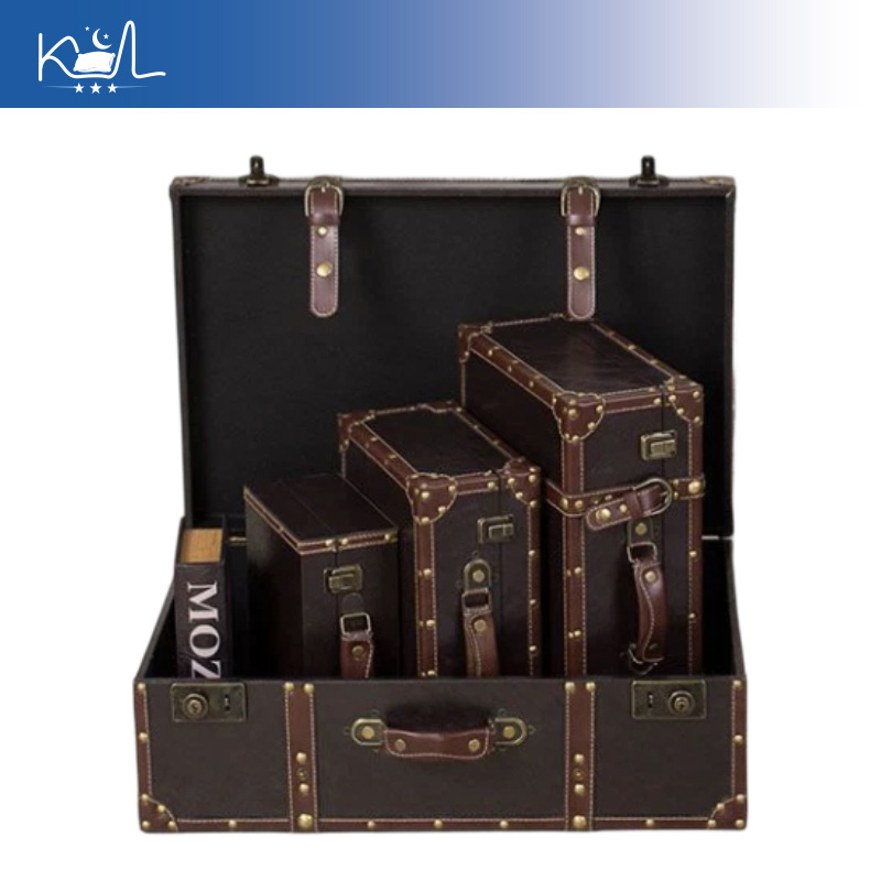 Kotak Penyimpanan Koper Dekora - Retro Vintage Trunk Suitcase ulasan dan harga