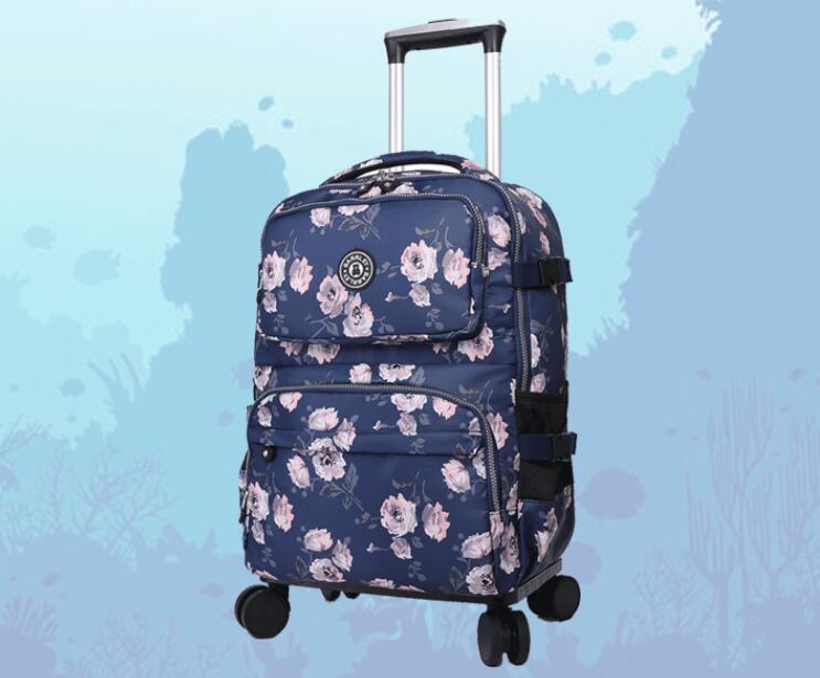 Koper bepergian wanita, tas ra - Foldable Rolling Luggage Bag ulasan dan harga