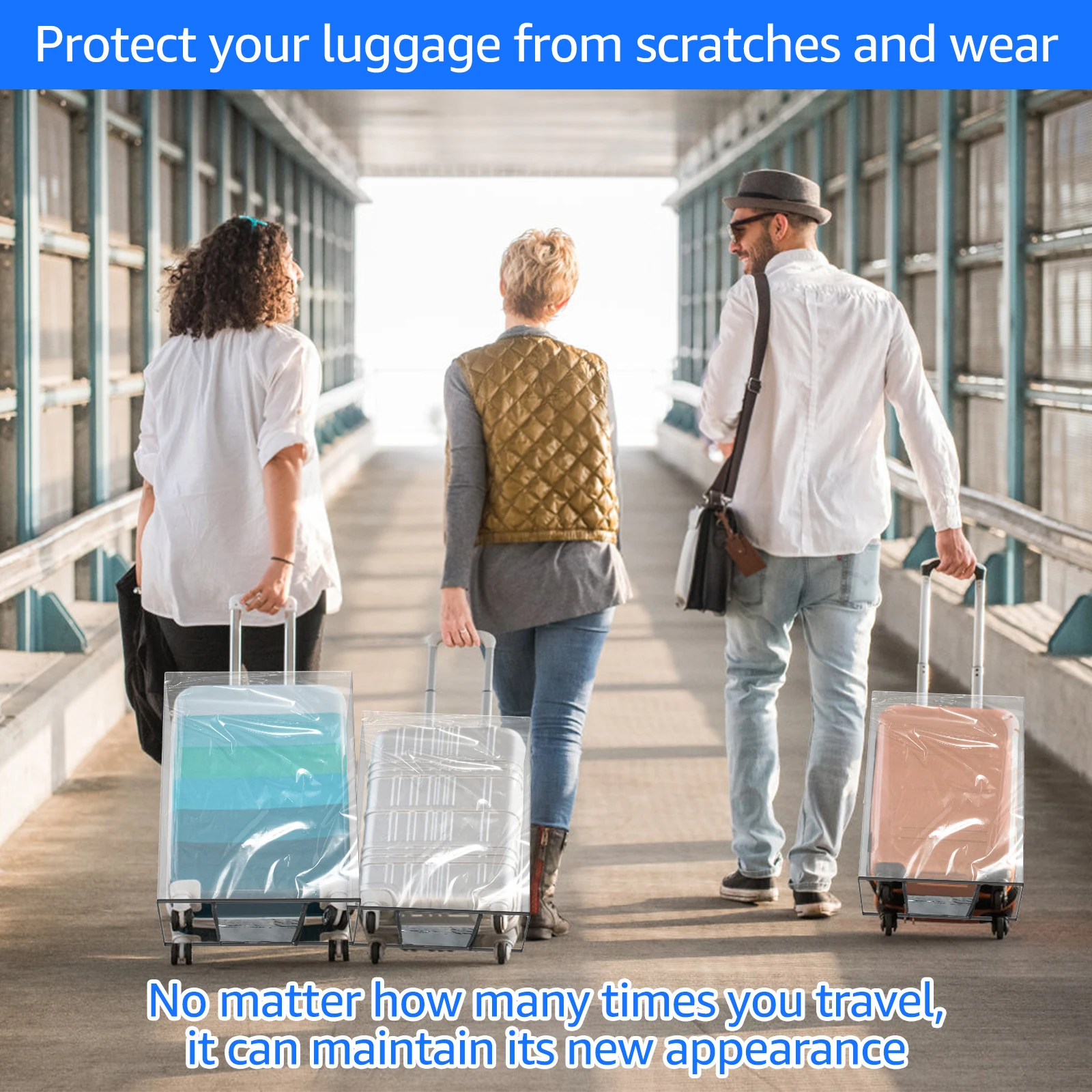 3 Buah Penutup Pelindung Bagas - Luggage Protective Cover Transparent ulasan dan harga