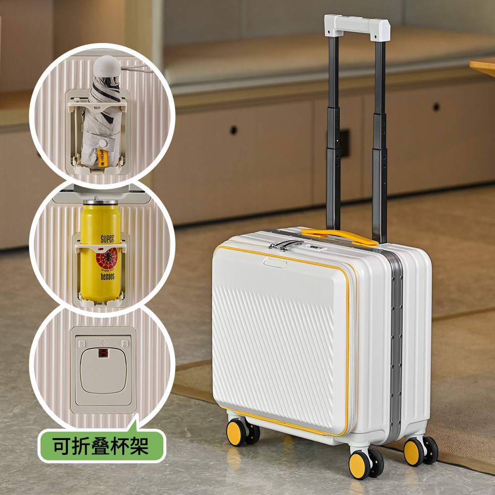 Koper Kabin 18 Inch dengan Buk - Aluminum Frame Carry On Luggage ulasan dan harga