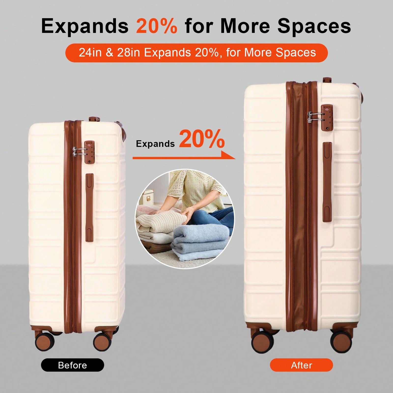 Set Koper ABS 4-In-1 yang Dapa - Expandable Hard Shell Luggage Set ulasan dan harga
