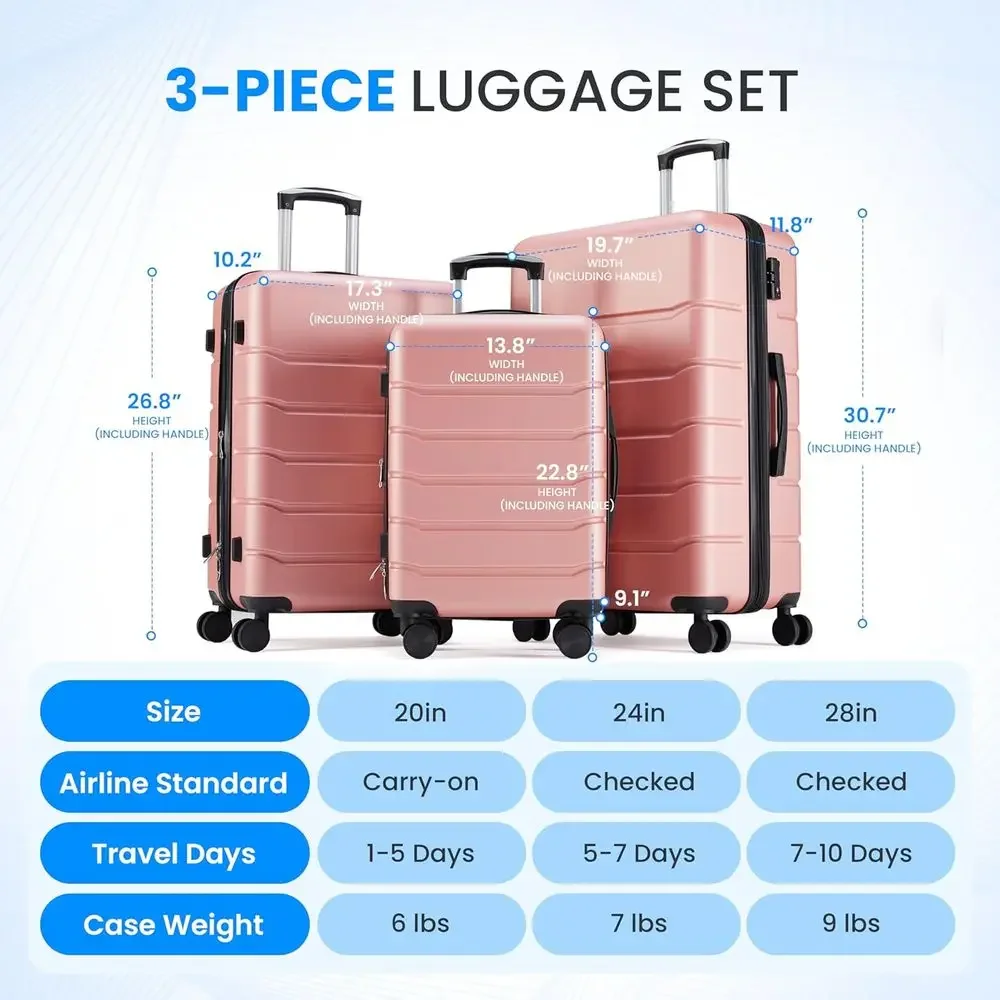 Set Koper Besar 3 Buah dengan  - Expandable Hard Shell Luggage Set ulasan dan harga