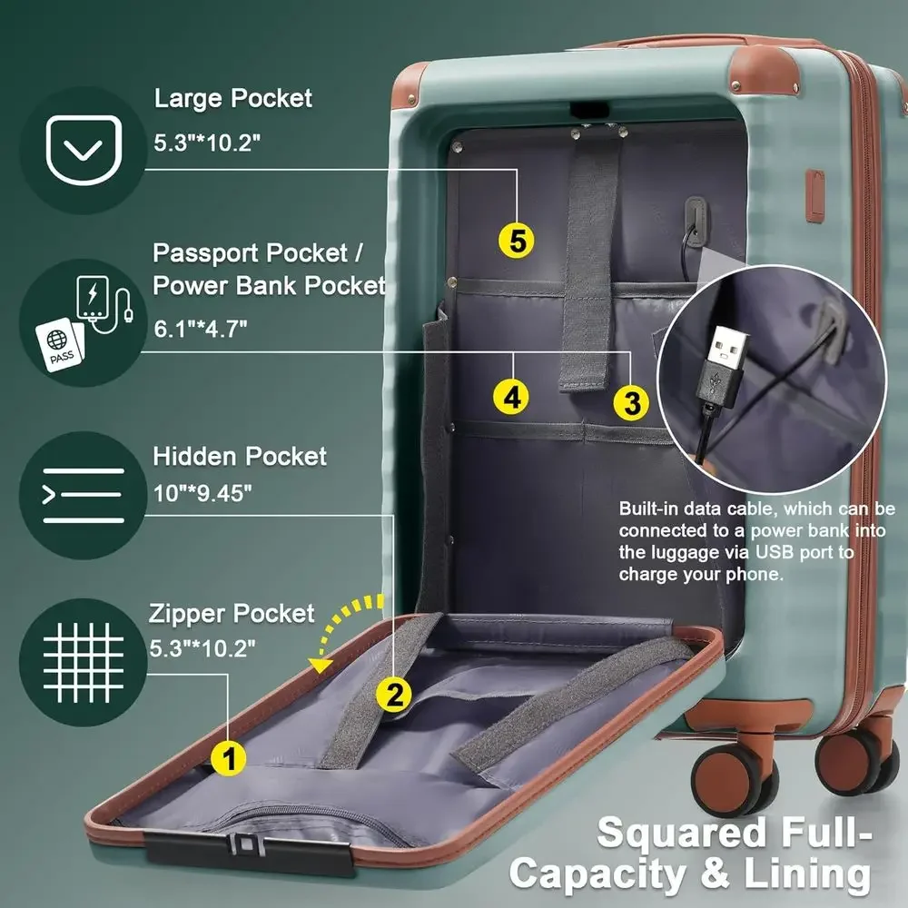 Set Koper Hardshell 5-Piece ya - Expandable Hard Shell Luggage Set ulasan dan harga