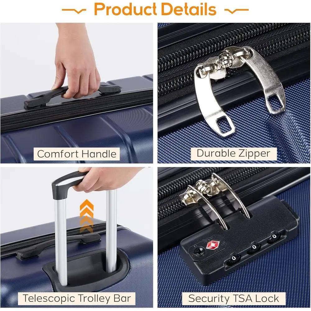 Set Koper 3-Piece Hardshell ya - Expandable Hard Shell Luggage Set ulasan dan harga