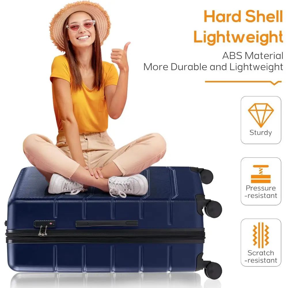 Set Koper 3-Piece Hardshell ya - Expandable Hard Shell Luggage Set ulasan dan harga