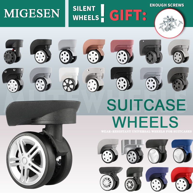 1 pasang pengganti Roda bagasi - Silent Replacement Luggage Wheels ulasan dan harga