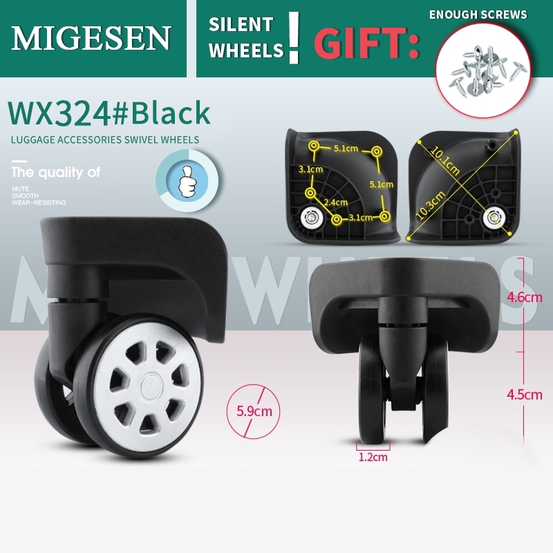 1 pasang pengganti Roda bagasi - Silent Replacement Luggage Wheels ulasan dan harga