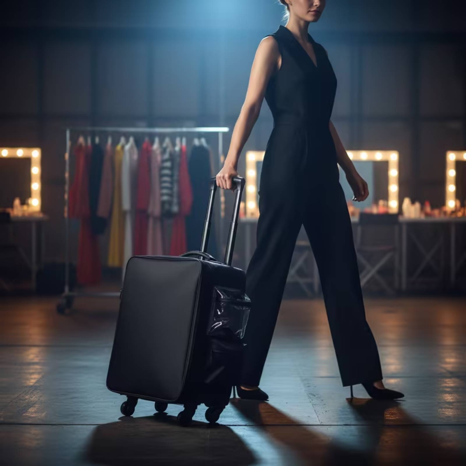 Koper Makeup Beroda dengan Rod - Backpacks ulasan dan harga