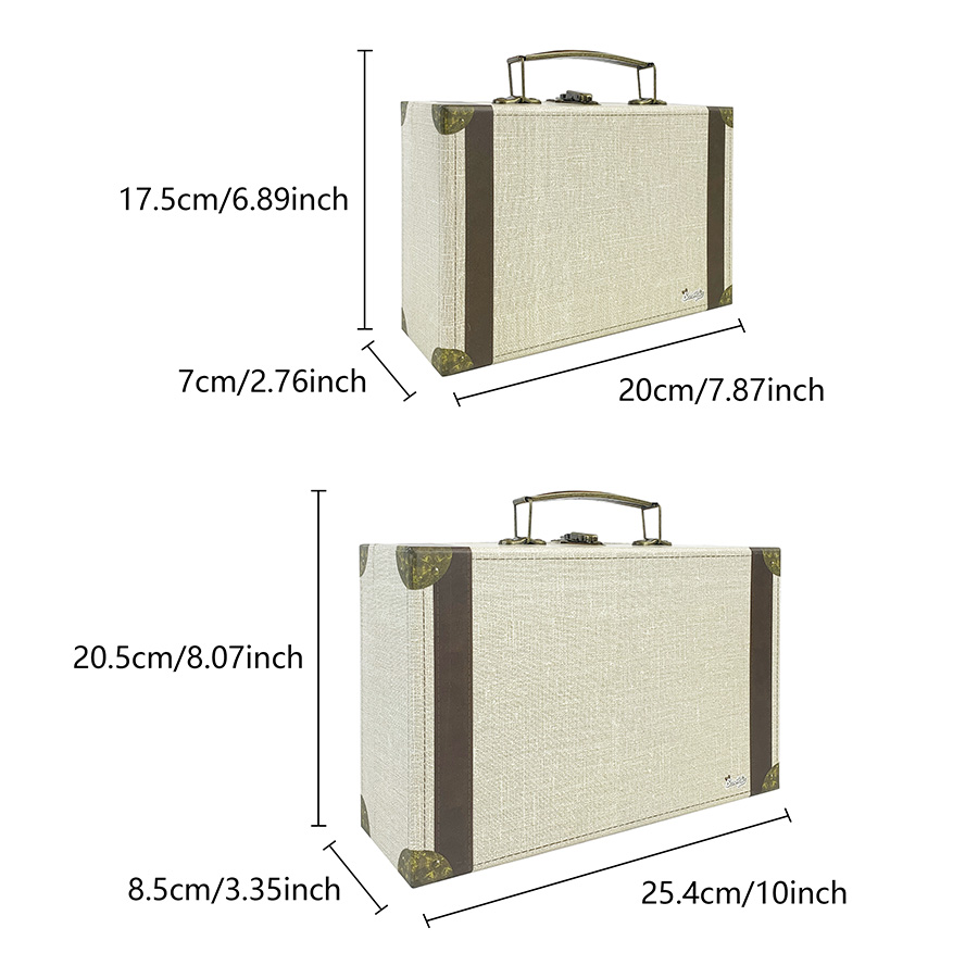 2pcs Kotak Penyimpanan Gaya Ko - Retro Vintage Trunk Suitcase ulasan dan harga