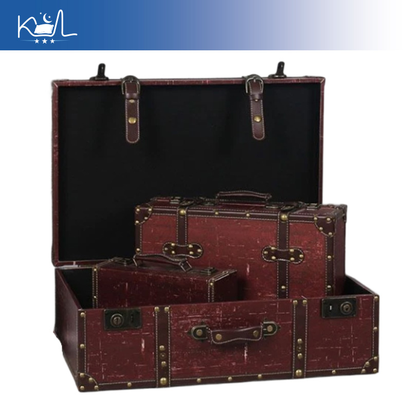 Kotak Penyimpanan Koper Dekora - Retro Vintage Trunk Suitcase ulasan dan harga