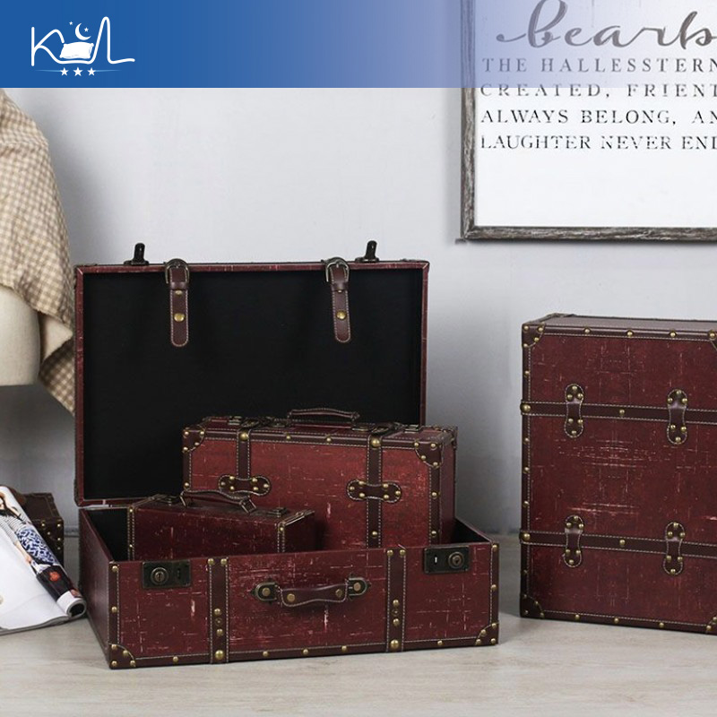 Kotak Penyimpanan Koper Dekora - Retro Vintage Trunk Suitcase ulasan dan harga