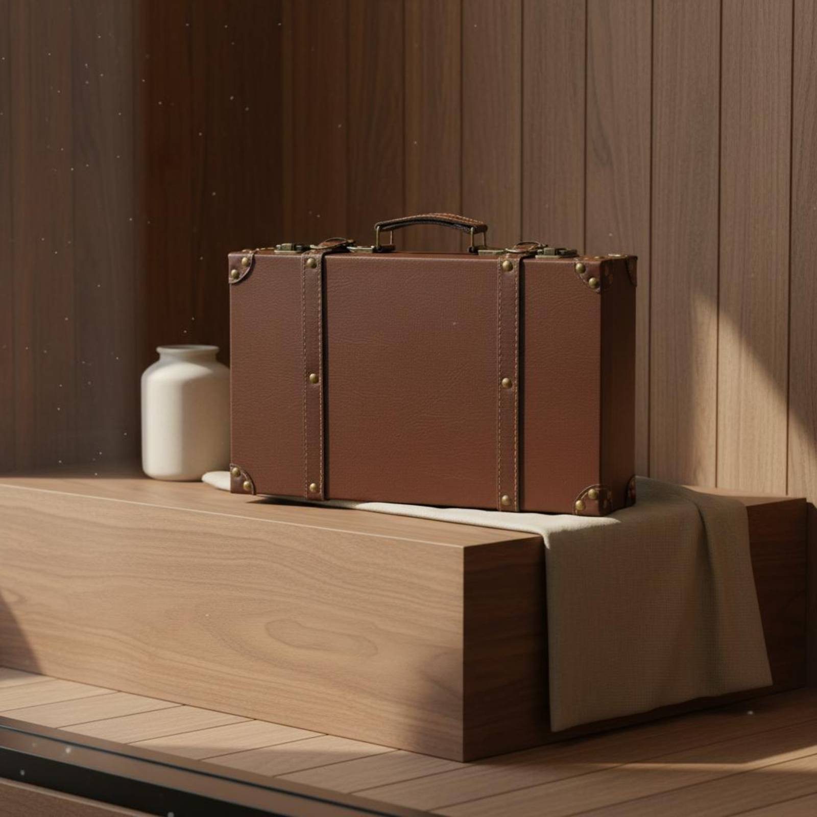 3 Buah Set Koper Vintage Prope - Retro Vintage Trunk Suitcase ulasan dan harga