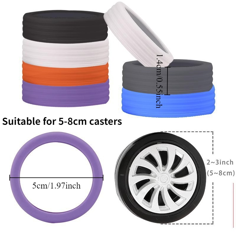 8 Buah Selongsong Karet Roda K - Silent Replacement Luggage Wheels ulasan dan harga